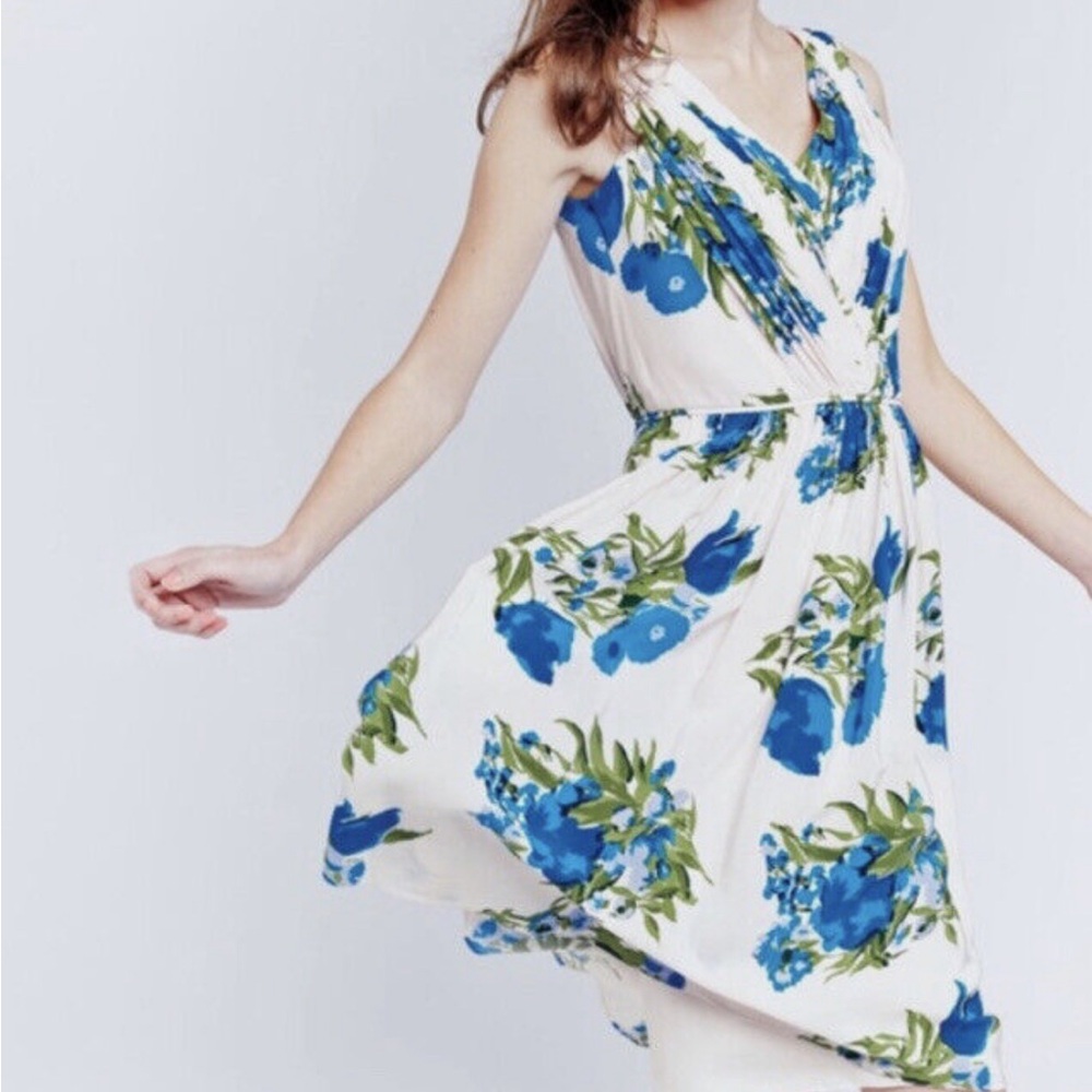 Boden | Blue Floral | Garden Party Swishy Dress